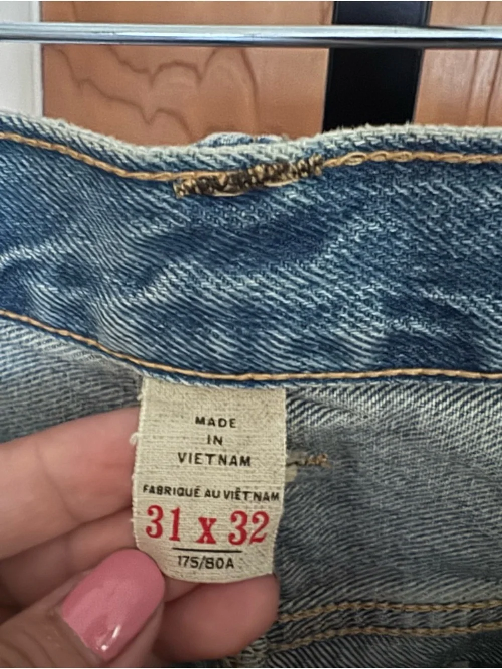 Ralph Lauren double RL distress straight leg jeans